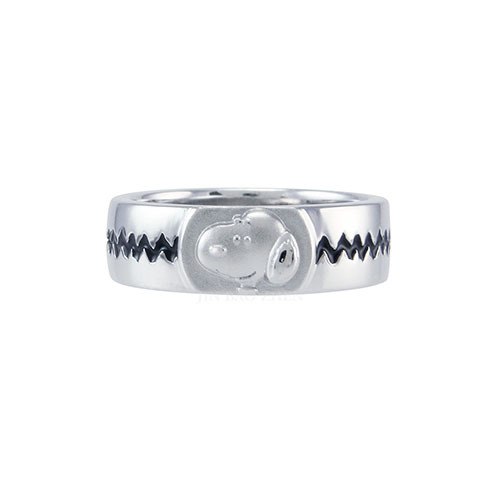 史努比純銀戒指簡約的心電圖騰也能帶來滿滿時尚感