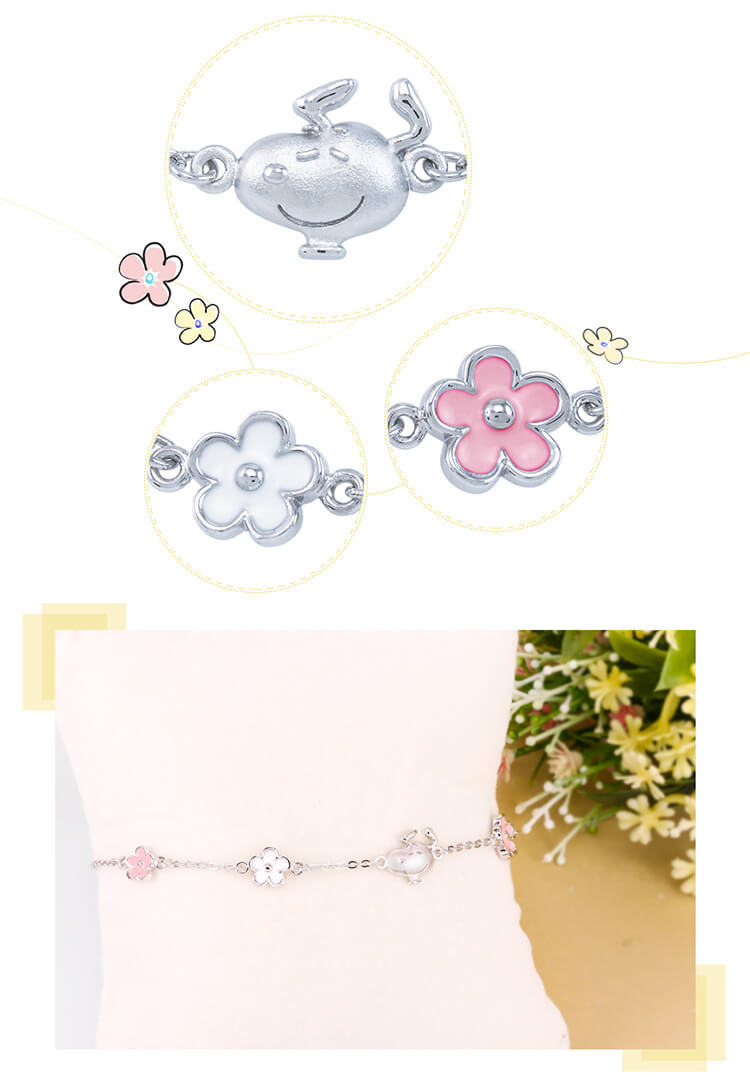 史努比純銀手鍊幸運花圈款細節介紹