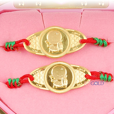 EZGOLD ♥音樂小神童♥ 彌月金飾音樂禮盒 (0.30錢)