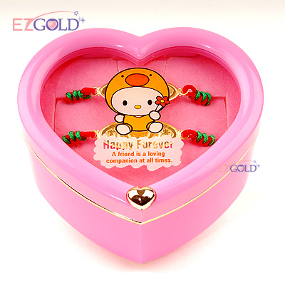EZGOLD ♥提琴小神童♥ 彌月金飾音樂禮盒 (0.30錢)