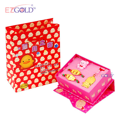 EZGOLD ♥提琴小神童♥ 彌月金飾禮盒 (0.50錢)