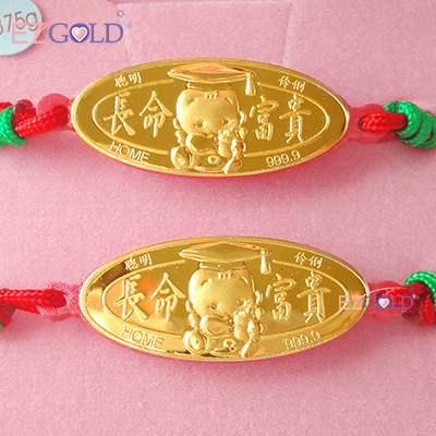EZGOLD ♥博士天使♥ 彌月金飾音樂禮盒 (0.20錢)
