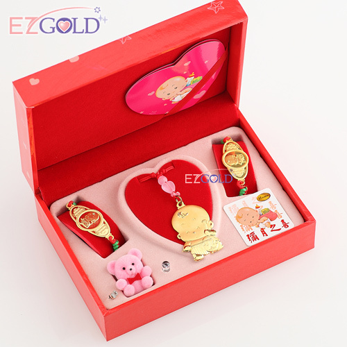 EZGOLD♥音樂小神童♥彌月金飾音樂禮盒 (0.70錢)