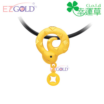 幸運草金飾 ♣吉蛇♣ 十二生肖金飾墜子