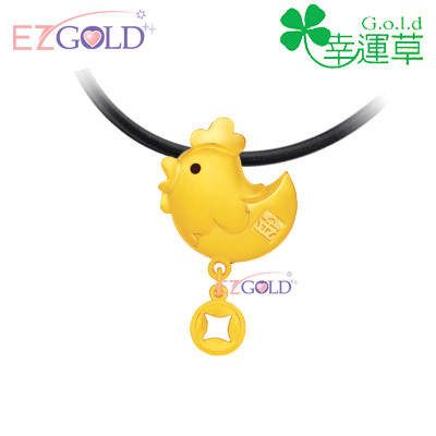 幸運草金飾 ♣金雞♣ 十二生肖金飾墜子