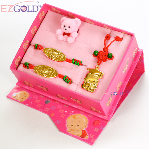 EZGOLD-博士天使-彌月金飾禮盒 (0.30錢)