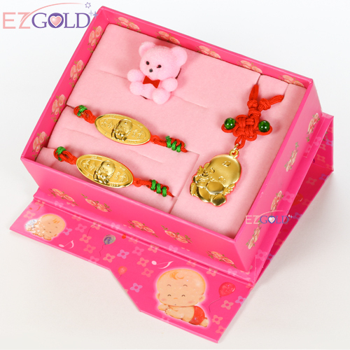 EZGOLD-寶貝天使-彌月金飾禮盒 (0.30錢)