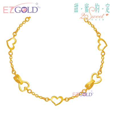 甜蜜約定金飾 ♥ 甜心 ♥ 黃金手鍊