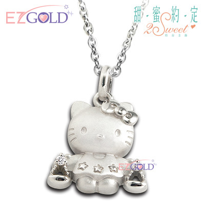 Hello Kitty凱蒂貓 ♥天秤座(9/23~10/23)♥ 星座銀飾墜子