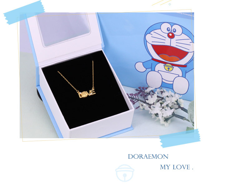 LOVE-哆啦a夢Doraemon-黃金項鍊