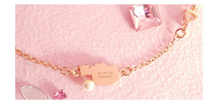 三麗鷗凱蒂貓-閃亮粉紅時代-Hello Kitty純銀手鍊