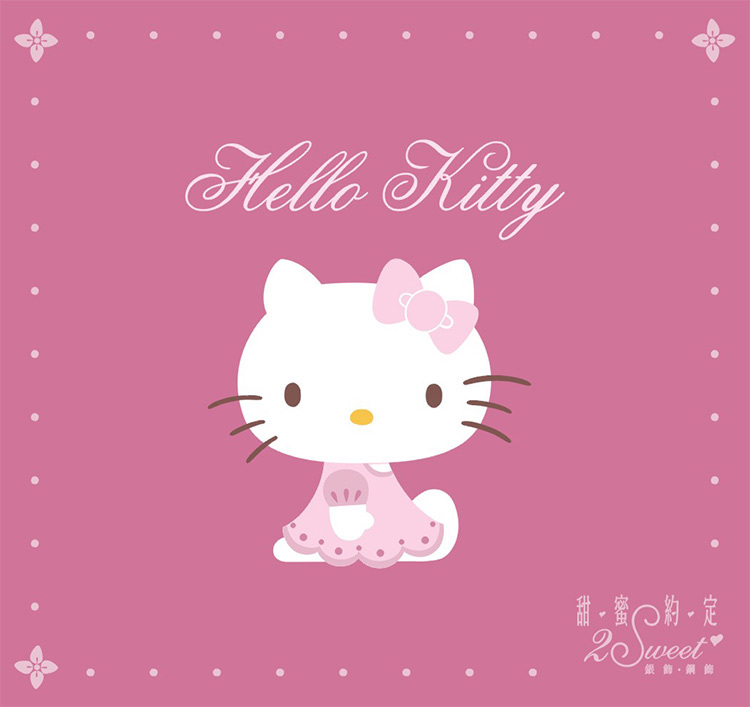 Hello Kitty凱蒂貓-星戀情-銀飾耳環