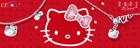 Hello Kitty凱蒂貓 ♥甜美蝴蝶結♥ 鋼飾項鍊