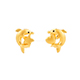海豚黃金耳環-貼耳耳環-幸福原點